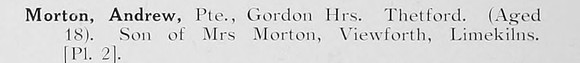Morton A Pte Gordon Highlanders Photo Available Plate 2