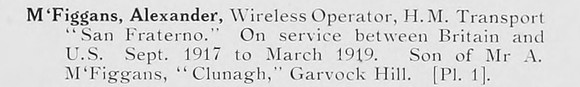 McFiggans A Wireless Operator HMTransport San Fraterno Photo Available Plate 1