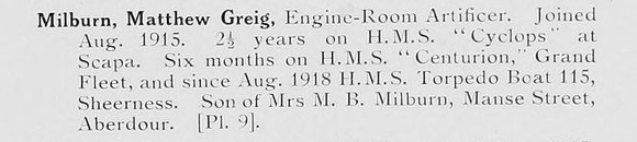 Milburn M G Engine Room Articifer Photo Available Plate 9