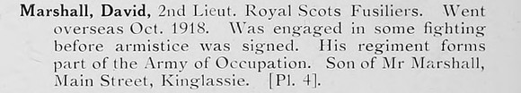Marshall D 2nd Lt Royal Scots Fusiliers Photo Available Plate 4