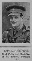 Reincke L F Captain West Riding Regiment The Illustrated London News 27th Oct 1917