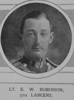 Robinson E W Lt 5th Lancers The Illustrated London News 14th Nov 1914