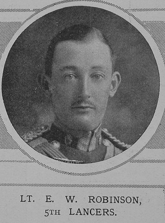 Robinson E W Lt 5th Lancers The Illustrated London News 14th Nov 1914