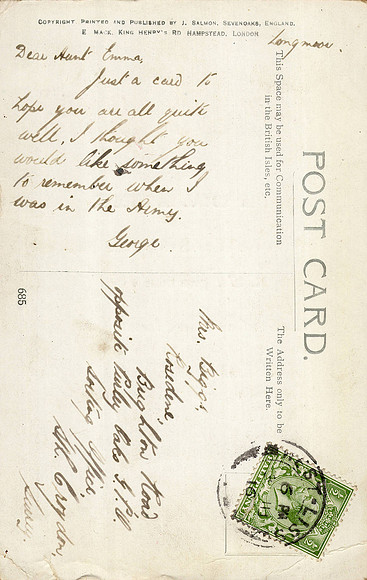Royal Engineers Postcard Back