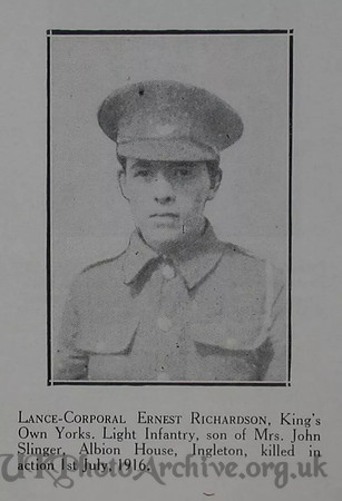 Richardson E LCpl 8th KOYLI Craven Roll Of Honour