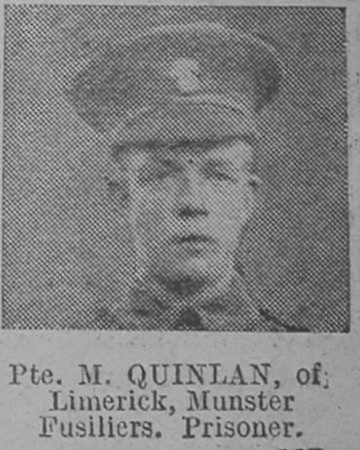 Quinlan M Pte Royal Munster Fusiliers Of Limerick The Vivid 10th Apr 1915