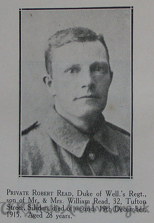 Read R Pte 9th West Surrey Regt Craven Roll Of Honour