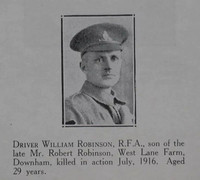 Robinson W Dvr RFA Craven Roll Of Honour