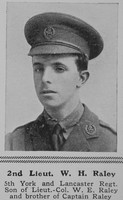 Raley W H 2nd Lt 5th York Lancs Regiment The Sphere 14th Aug 1915