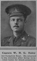 Raley W H G Captain Yorkshire Regiment The Sphere 14th Aug 1915