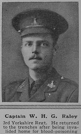 Raley W H G Captain Yorkshire Regiment The Sphere 14th Aug 1915