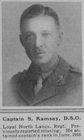 Ramsay S Captain DSO Loyal North Lancs Regt The Sphere 11th Aug 1917