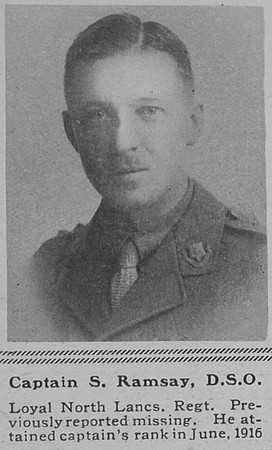 Ramsay S Captain DSO Loyal North Lancs Regt The Sphere 11th Aug 1917