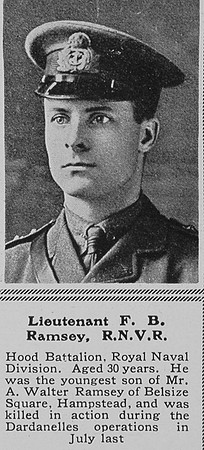 Ramsey F B Lt Hood Btn RNVR The Sphere 4th Sep 1915