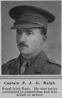 Ralph P J G Captain R Irish Regt The Sphere 20th Sep 1917