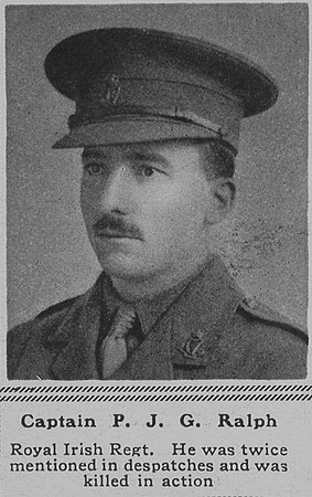 Ralph P J G Captain R Irish Regt The Sphere 20th Sep 1917