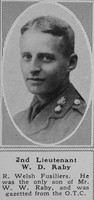 Raby W D 2nd Lt 2nd R Welsh Fus The Sphere 16th Nov 1918