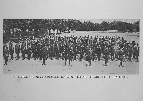 A Company Newfoundland Regiment Before Embarking For Gallipoli