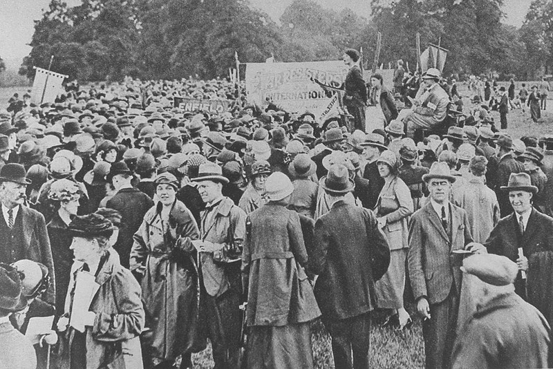 An Anti War Speech In Hyde Park 1920s