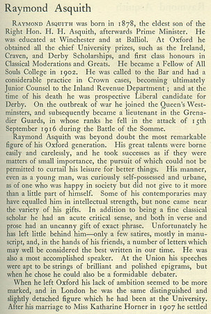 Asquith R Lt 3rd Grenadier Guards Obit Part 1