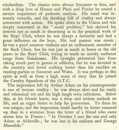 Adam A I Captain 1st Cambridgeshire Regiment Obit Part 2