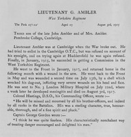 Ambler G Lt West Yorks Regt Obit