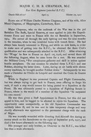 Chapman C M B Major MC Royal Flying Corps Obit