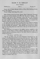 Barclay T H Major Surrey Yeomanry Obit