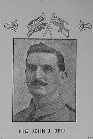 Bell J J Pte PO/13038 Portsmouth Bn. R.N. Div Royal Marine Light Infantry
