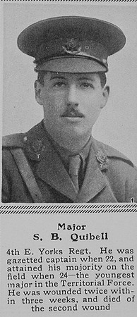 Quibell S B Major 4th East Yorks Regt The Sphere 18th Nov 1916