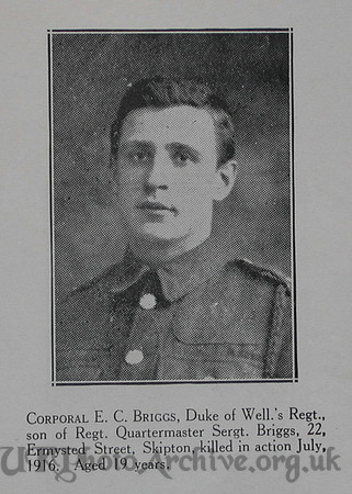 Briggs E C Cpl 6th West Riding Regt Craven Roll Of Honour