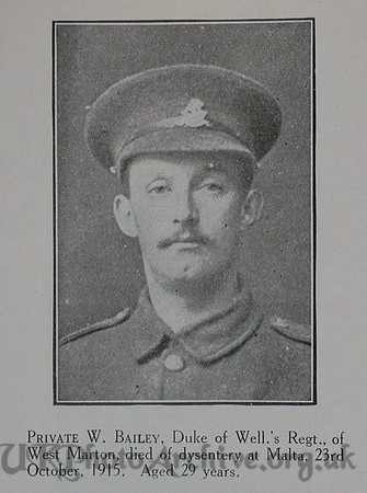 Bailey W Pte 8th West Riding Regt Craven Roll Of Honour