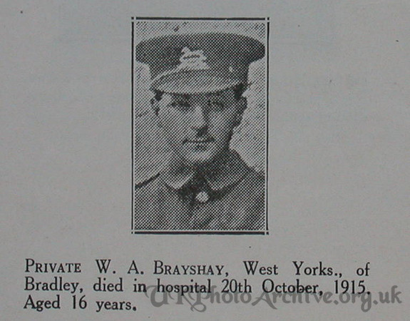 Brayshay W A Pte 16th West Yorks Regt Craven Roll Of Honour