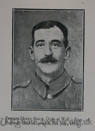 Birch H Pte 6th West Riding Regt Craven Roll Of Honour