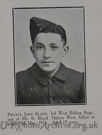 Bland J Pte 2nd West Riding Regt Craven Roll Of Honour