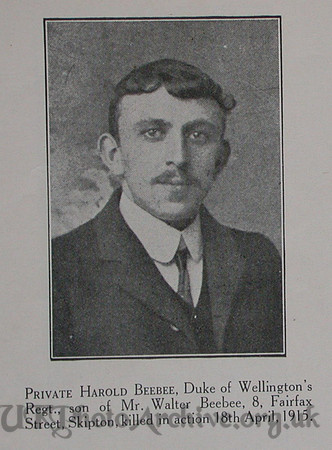 Beebee H Pte 2nd West Riding Regt Craven Roll Of Honour