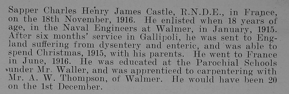 Castle C H J Sapper 870 Div. Engineers Royal Marines Part 2