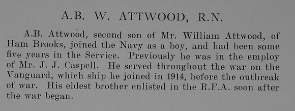 Attwood W AB J-16786 HMS Vanguard Royal Navy