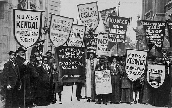 Male And Female Suffragettes From Westmorland 13th June 1908