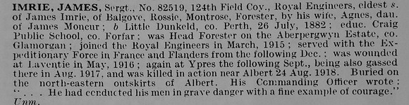 Imrie J Sergt 82519 Royal Engineers