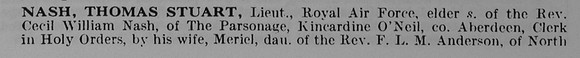 Nash T S Lt Royal Air Force Obit Part 1