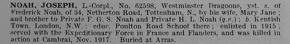 Noah J L/Cpl 62598 Westminster Dragoons