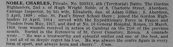 Noble C Pte 200315 4th Gordon Highlanders