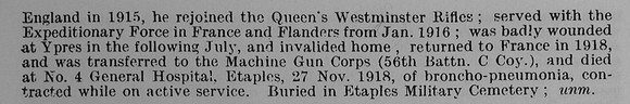 Nimmo J C Gnr 152231 Machine Gun Corps Obit Part 2