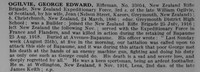 Ogilvie G E Rfn 33054 New Zealand Rifle Brigade