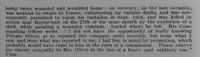 Oliver W Pte 13429 5th Canadian Infantry Obit Part 2