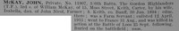 McKay J Pte 11907 6th Gordon Highlanders Obit