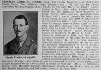 Mackay-Coghill H Captain 2nd Highland Light Infantry Obit