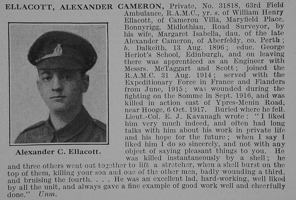 Ellacott A C Pte Royal Army Medical Corps Obit De Ruvignys Roll Of Honour Vol 3