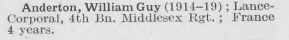Anderton W G LCpl 4th Middlesex Regiment (LCC Staff Architect's Department)